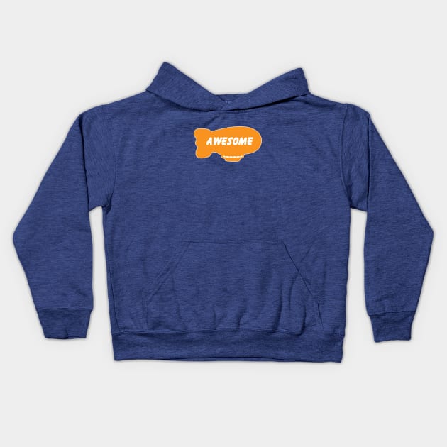 Awesome Blimp Kids Hoodie by old_school_designs